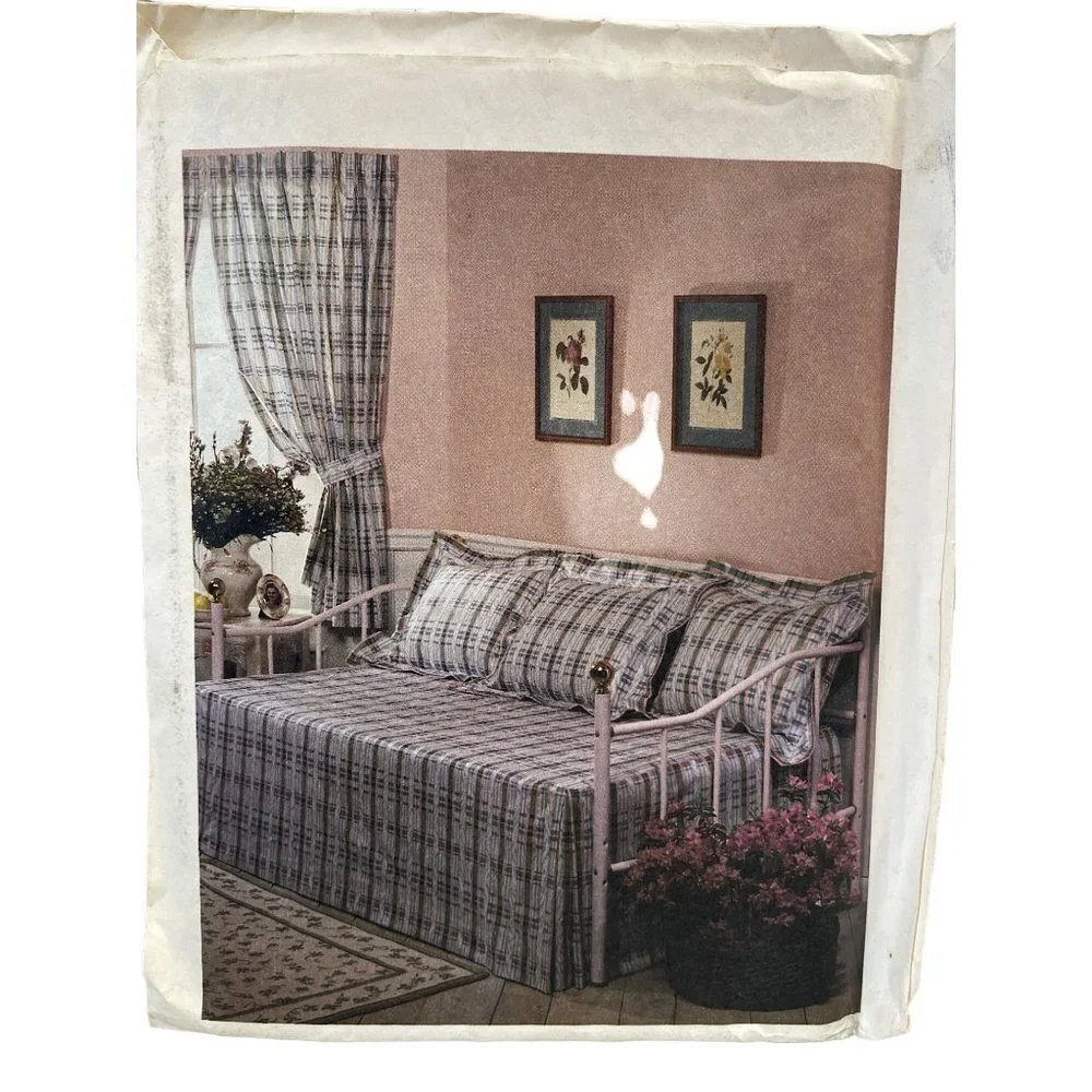 McCalls Sewing Pattern 3937 Covers Chairs Ottoman Tablecloths Shams Bedspreads‎